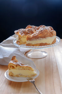 Close-up of cake on table