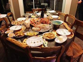 Food on table