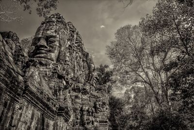 Low angle view of a statue