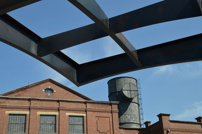 Low angle view of built structure against clear sky