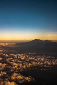 Scenic view of cloudscape against sky during sunset