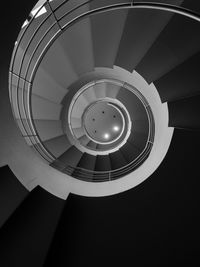 Low angle view of spiral stairs