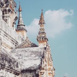 Low angle view of traditional building against sky