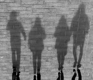 Low section of people on zebra crossing