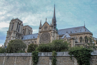 Low angle view of historic building against sky