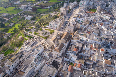 High angle view of cityscape