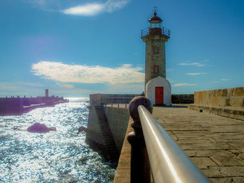 Lighthouse against clear sky