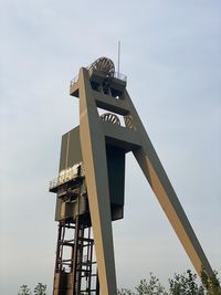 Low angle view of ship against sky