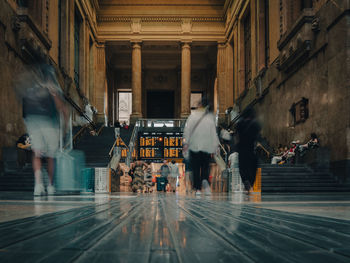 People walking on street