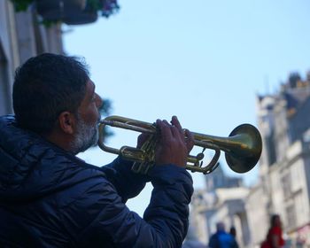 Man playing drum