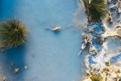 Saturnia hot springs. natural baths of tuscany.drone photography