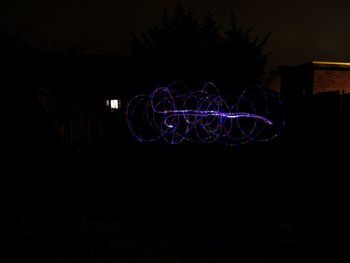 Light trails at night