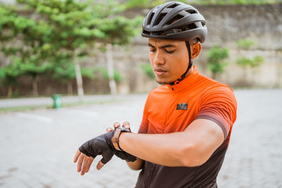 Young man using mobile phone