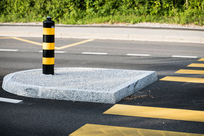 Road sign on street