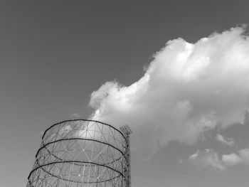 Low angle view of water tower against sky