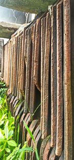 Close-up of old roof