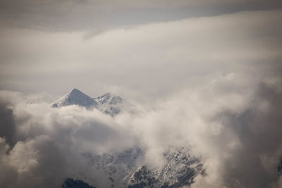 Low angle view of mountain against sky