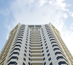 Low angle view of modern building against sky