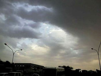 Low angle view of cloudy sky
