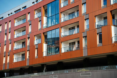 Modern residential complex in gdansk, poland. living house facade