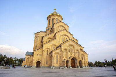 Low angle view of church against sky