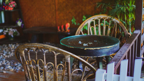 Close-up of tea served on table in restaurant