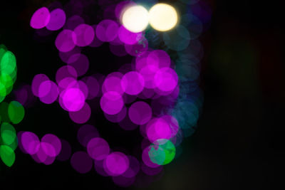 Defocused image of illuminated lights