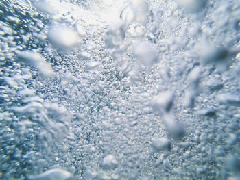 Full frame shot of frozen water