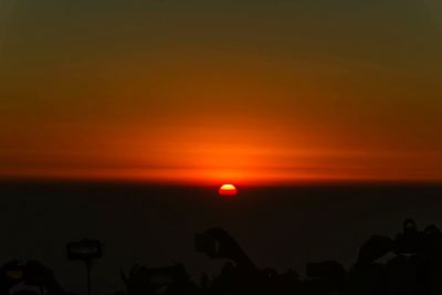 View of sea at sunset