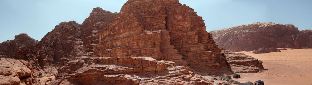 View of rock formations