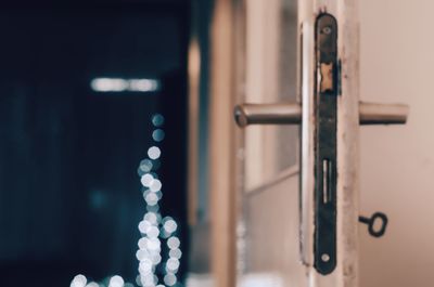 Close-up of door handle