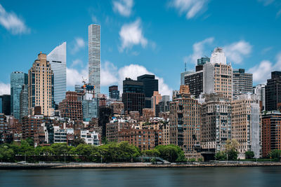 Buildings against sky in city