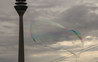 Low angle view of rainbow against sky