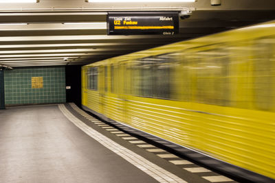 Train at railroad station platform