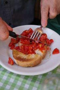 Italian bruschetta with tomato