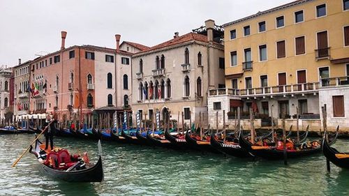 Boats in canal