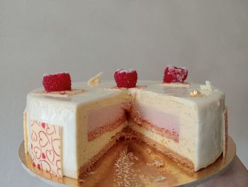 Close-up of dessert on table