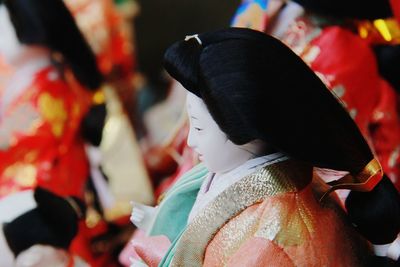 Close-up of doll for sale at market