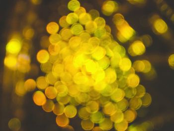 Defocused image of illuminated lights