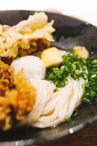 Close-up of meal served in plate