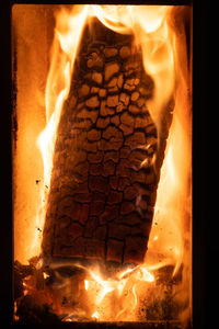 Close-up of bonfire