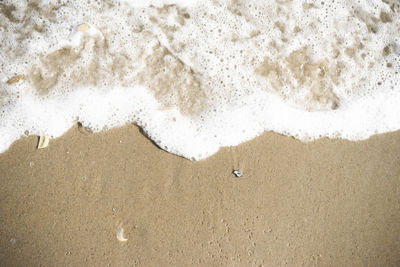 Waves splashing on shore