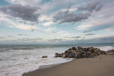 Scenic view of sea against sky