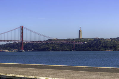 Suspension bridge over sea