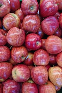 Full frame shot of apples for sale at market stall