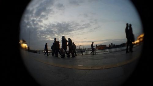 People enjoying in amusement park