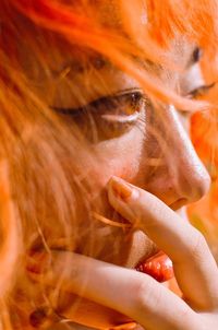 Close-up portrait of young woman