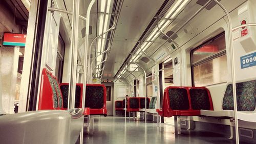 Empty seats in bus