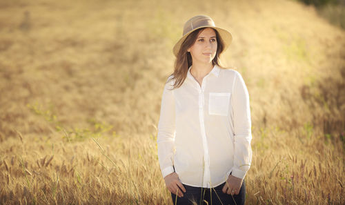 Woman wearing hat