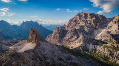 Panoramic view of mountains against sky